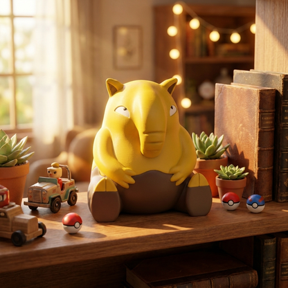 Drowzee 3D printed chibi figure - shelf lifestyle
