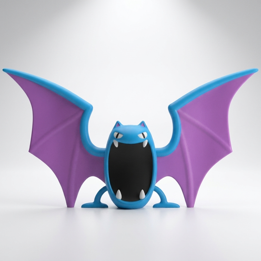 Golbat 3D printed chibi figure - studio hero shot