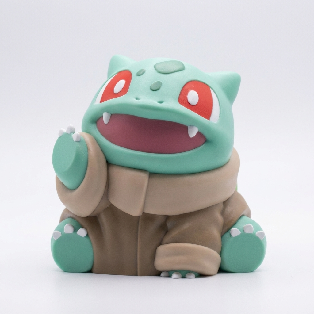 Star Wars Bulbasaur 3D Printed Figure - Studio hero shot