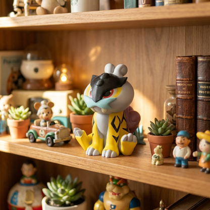 Chibi Raikou 3D printed figure - shelf lifestyle