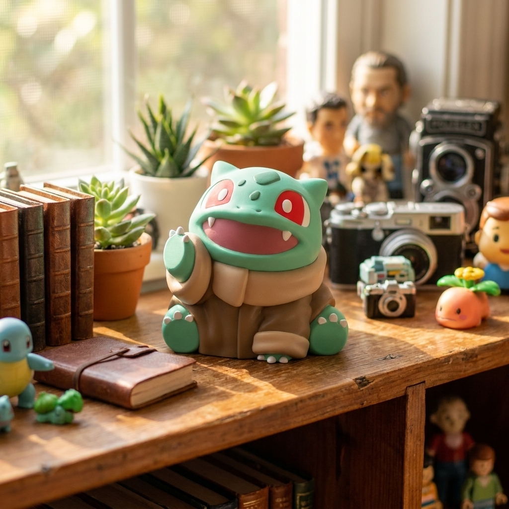 Star Wars Bulbasaur 3D Printed Figure - Shelf lifestyle