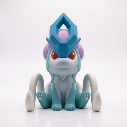 Chibi Suicune 3D printed figure - studio hero shot