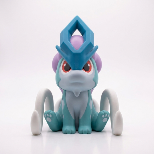 Chibi Suicune 3D printed figure - studio hero shot